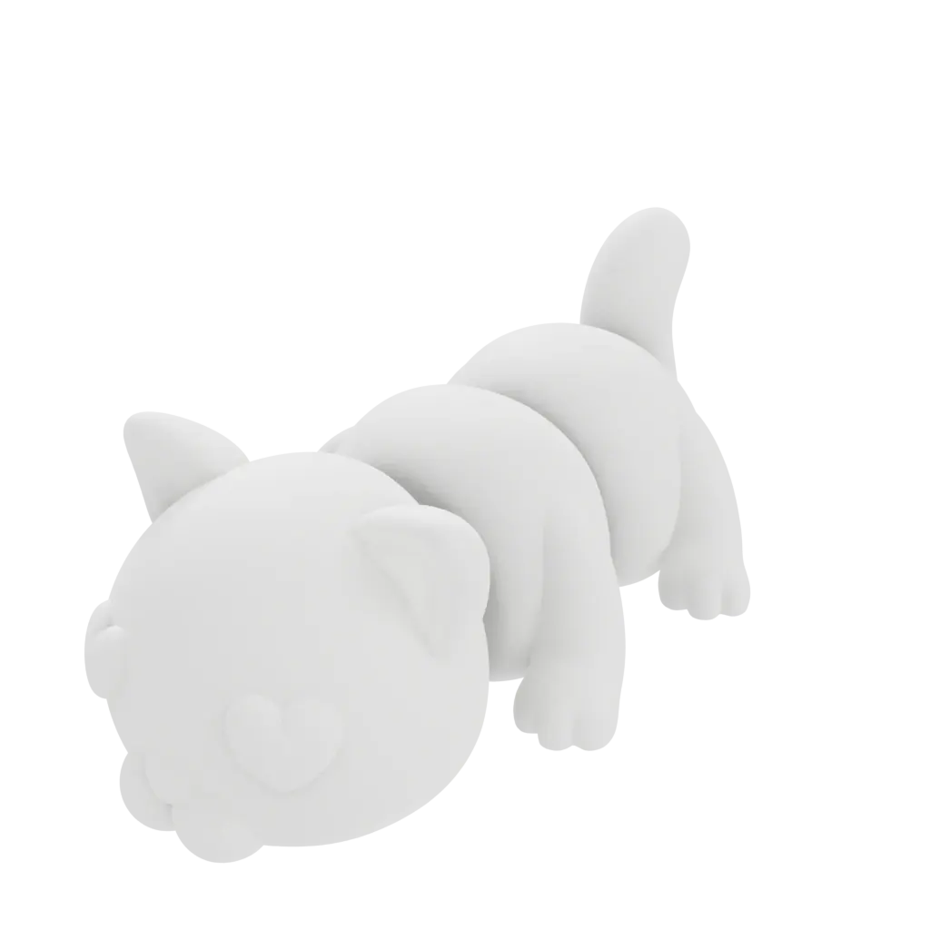 Party Pack - Paint-Your-Own — flexi 3D-printed pet magnet, view 1