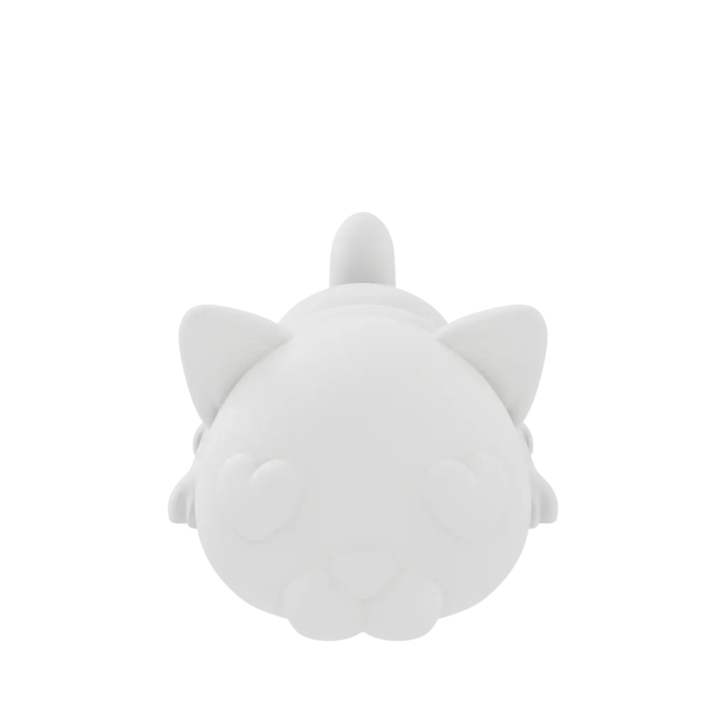 Biscuit, a flexi 3D-printed pet magnet, view 3