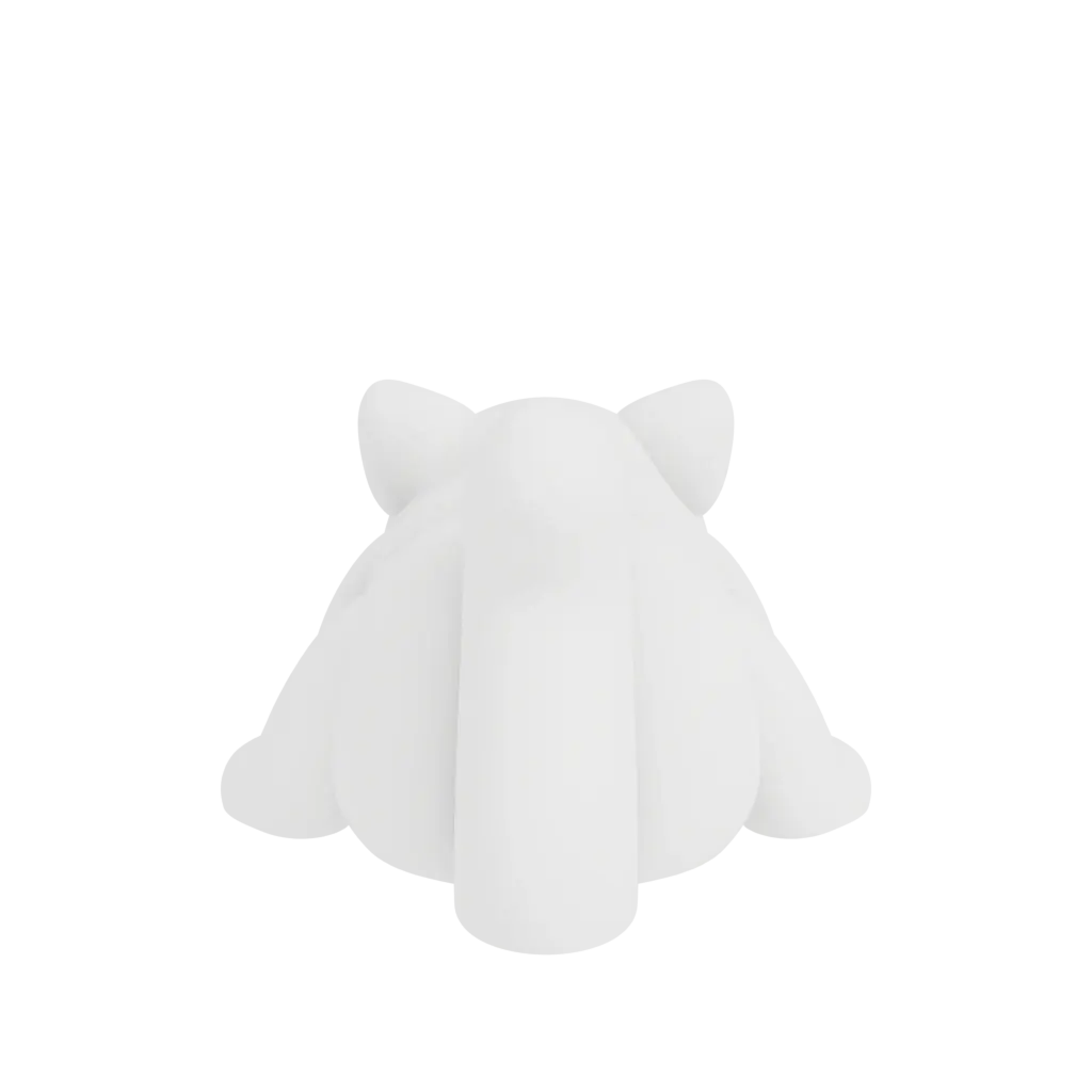 Biscuit, a flexi 3D-printed pet magnet, view 4